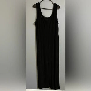 David's bridal black maxi dress 18W